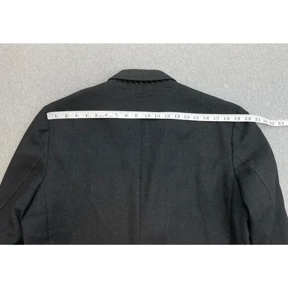 Robert Graham Blazer Men 46R Gray 100% Wool 2-Button Sports Jacket